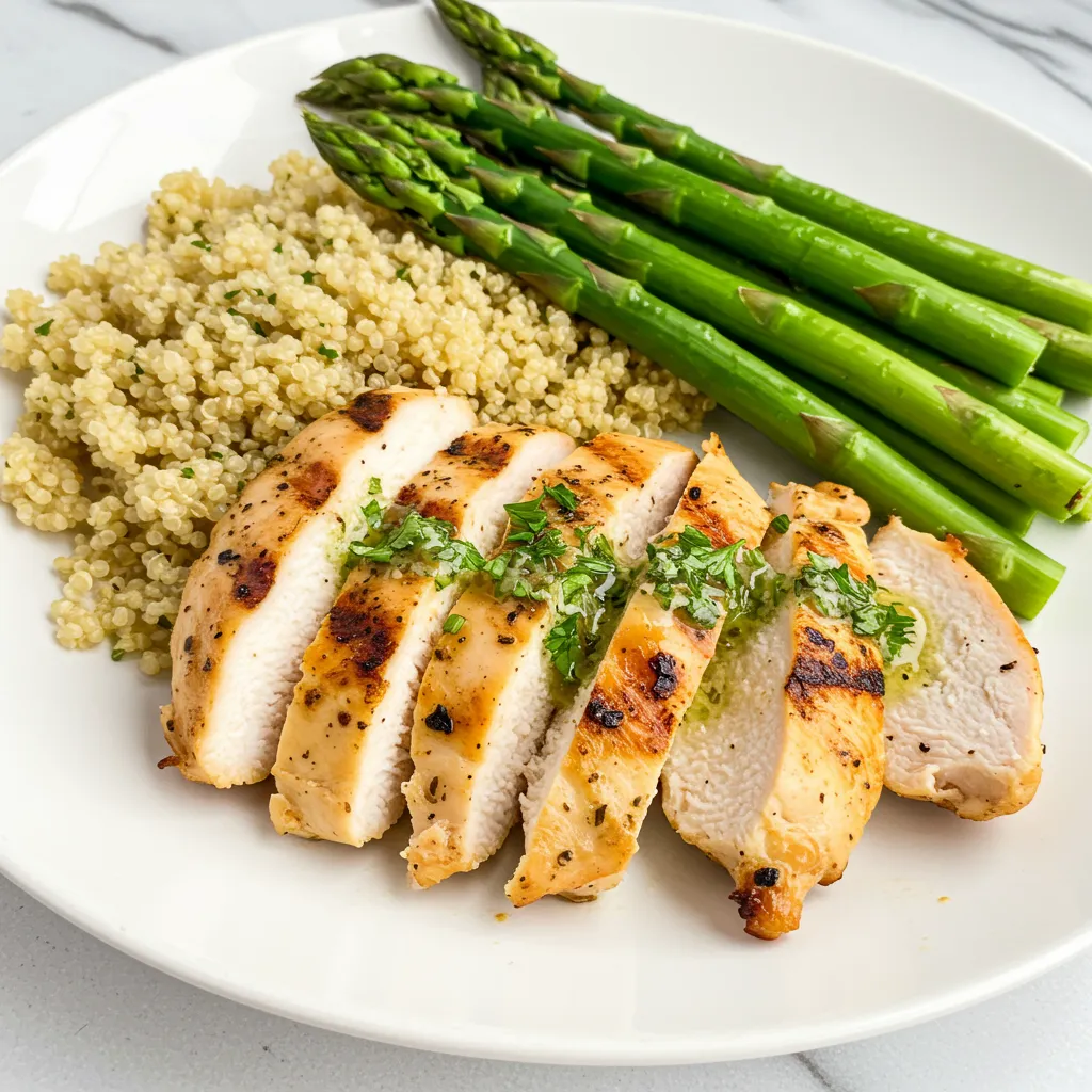 Grilled Chicken Breast with Asparagus